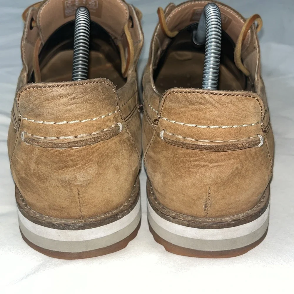 Clarks Originals Men's Size 10.5 Wallabee Tan Leather Dress Casual Shoes‎ Clean